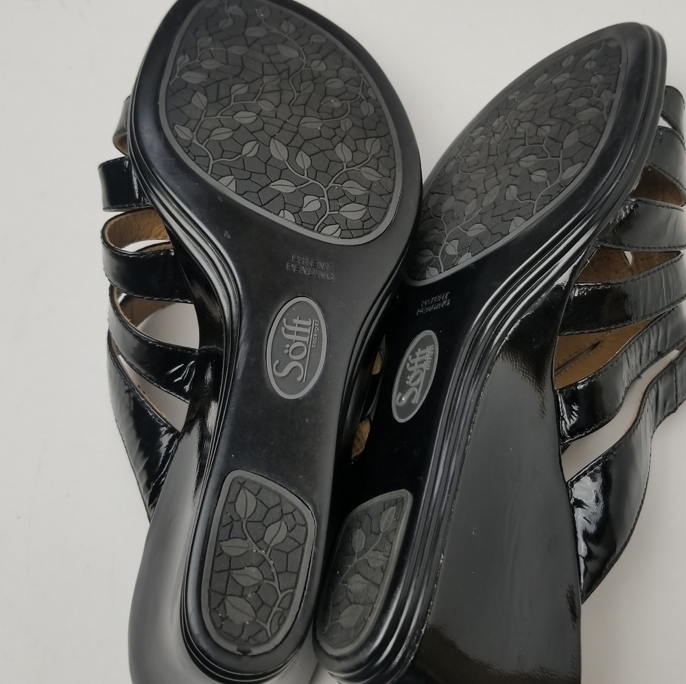 Sofft Patent Leather Wedge Sandals EUC 8M - Picture 5 of 5